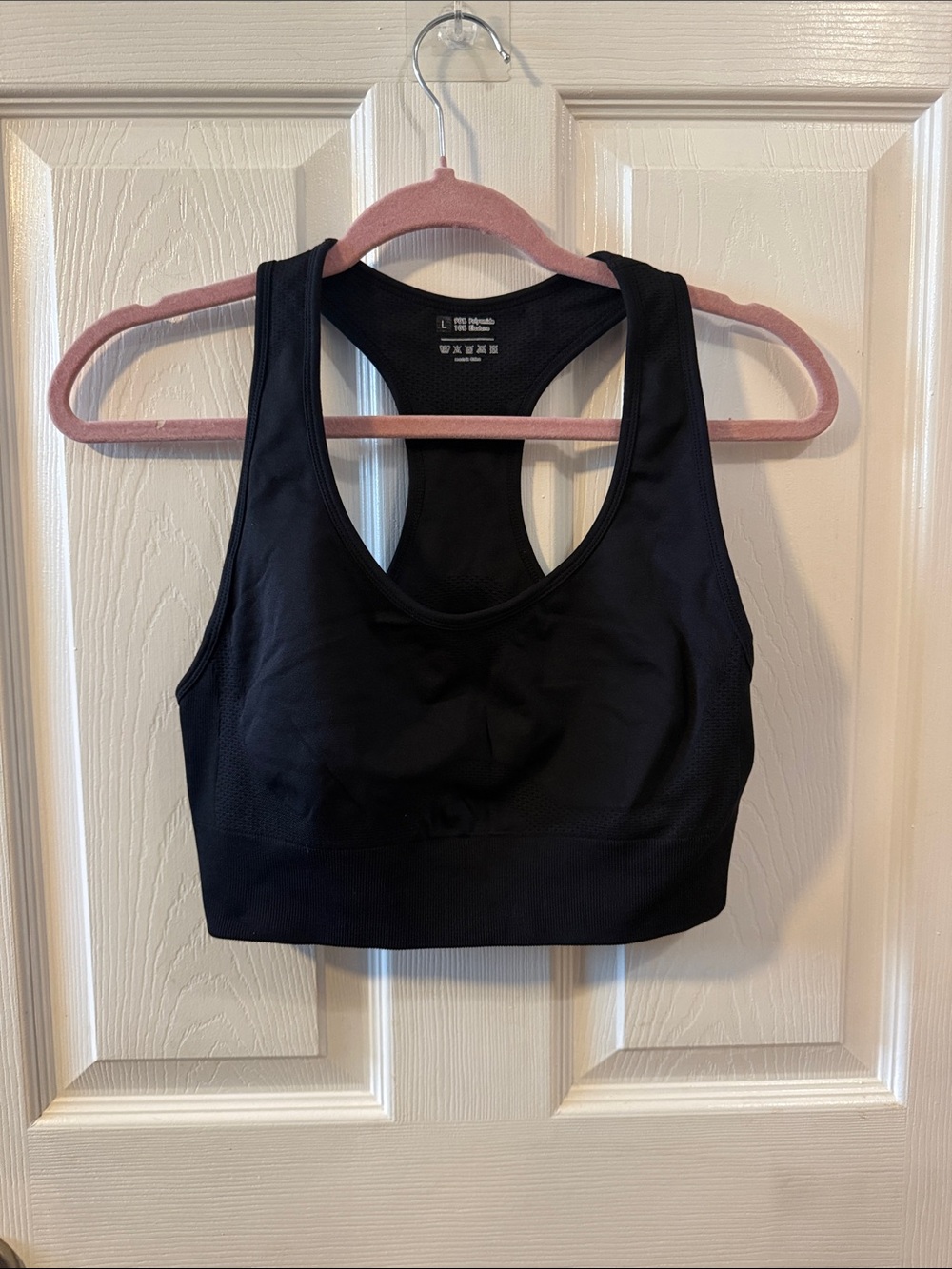 Black Racerback Sports Bra - Unbranded